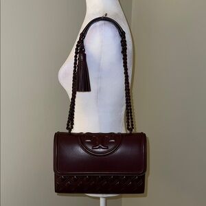 Tory Burch Dark Burgundy/Brown Shoulder Bag